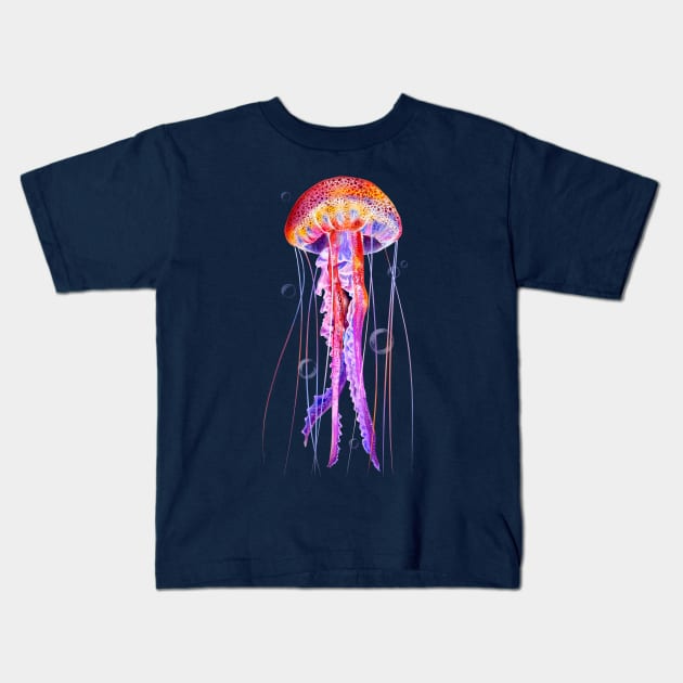 The jellyfish (without background) Kids T-Shirt by LilianaTikage